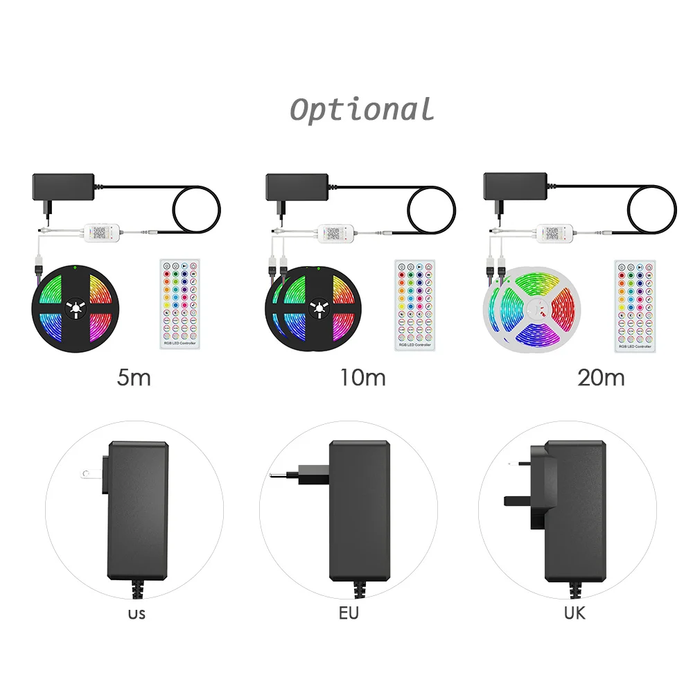 Smart LED Strip Lights RGB Color Changing Lights BT Connection with APP Remote Control Tape Lights Christmas Decor for Party
Smart LED Strip Lights RGB Color Changing Lights BT Connection with APP Remote Control Tape Lights Christmas Decor for Party