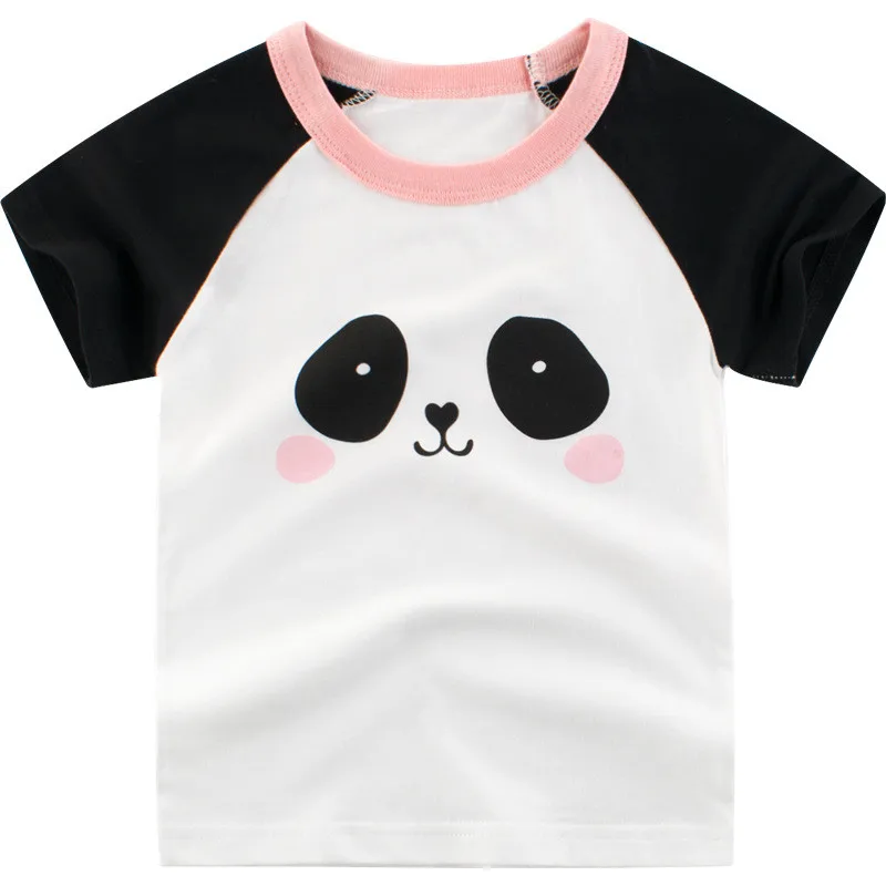 Cotton Summer Baby girl clothes T-Shirt Children soft Breathable Stitching sleeve Cartoon Giant panda leisure kids Fashion top
Cotton Summer Baby girl clothes T-Shirt Children soft Breathable Stitching sleeve Cartoon Giant panda leisure kids Fashion top