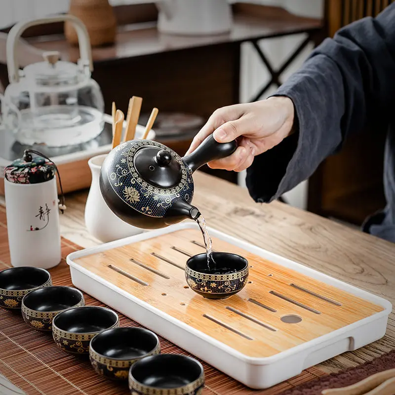 Ceramic Teapot One Pot Four Cup Outdoor Travel Kung Fu Teapot Tote Bag Travel Cup Set Tcup Gift Tea Set Chinese Tea Set clay pot
Ceramic Teapot One Pot Four Cup Outdoor Travel Kung Fu Teapot Tote Bag Travel Cup Set Tcup Gift Tea Set Chinese Tea Set clay pot