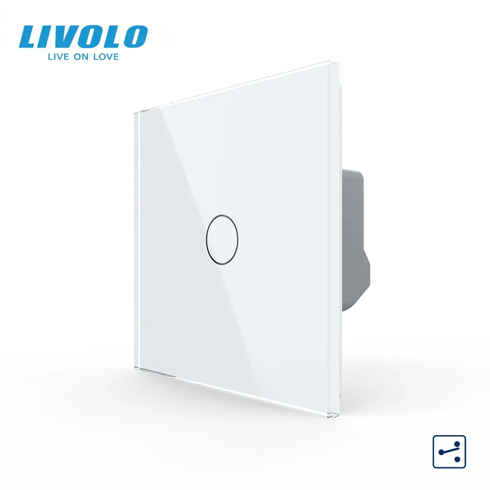 

Livolo EU Standard Wall Switch,1 Gang 2 Way Smart Touch Light Switches,Crystal Glass Panel,VL-C701S-11/12/13/15