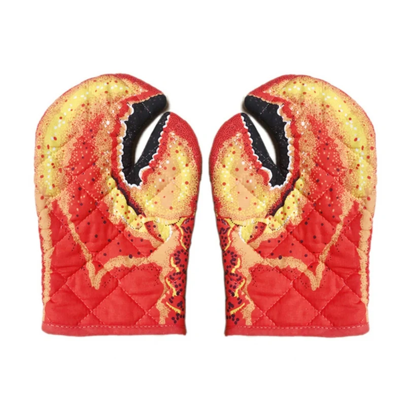 Lobster Claw Household Kitchen Oven Mitts Quilted Cotton Microwave Oven Gloves Heat Resistant Nonslip for Cooking BBQ Baking
Lobster Claw Household Kitchen Oven Mitts Quilted Cotton Microwave Oven Gloves Heat Resistant Nonslip for Cooking BBQ Baking