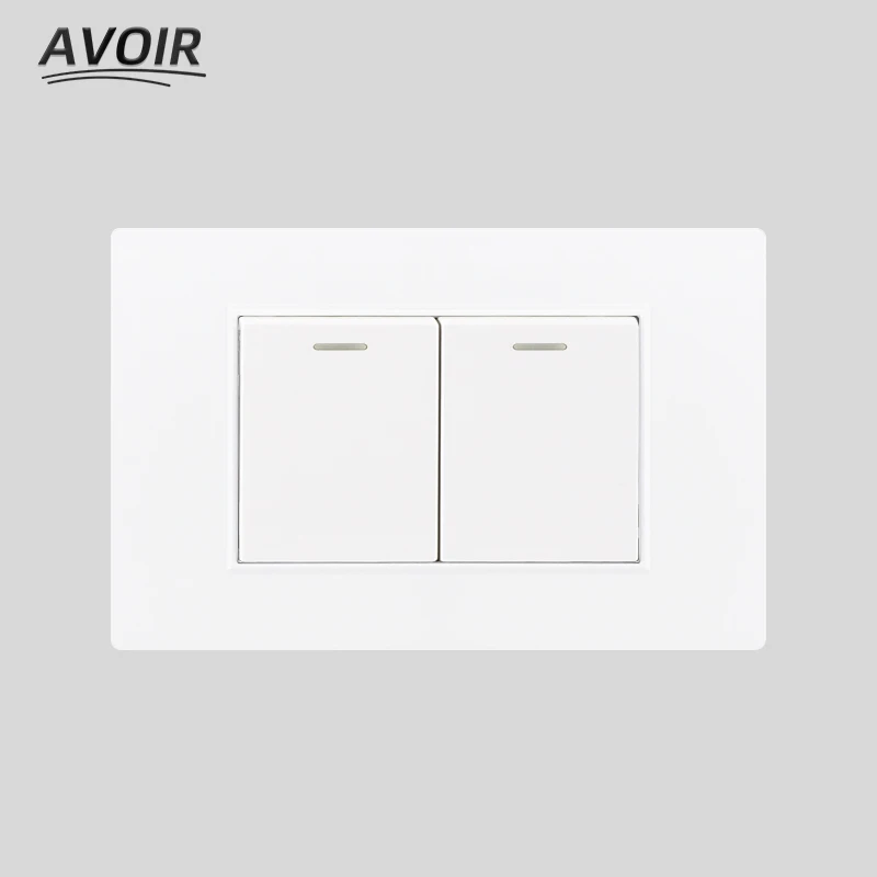 Avoir Wall Light Switch White Plastic Panel 118 Type Push Button Switches 1 2 3 4 Gang 1 2 Way 116mm*72mm Sconce Switch 10A 250V
Avoir Wall Light Switch White Plastic Panel 118 Type Push Button Switches 1 2 3 4 Gang 1 2 Way 116mm*72mm Sconce Switch 10A 250V
