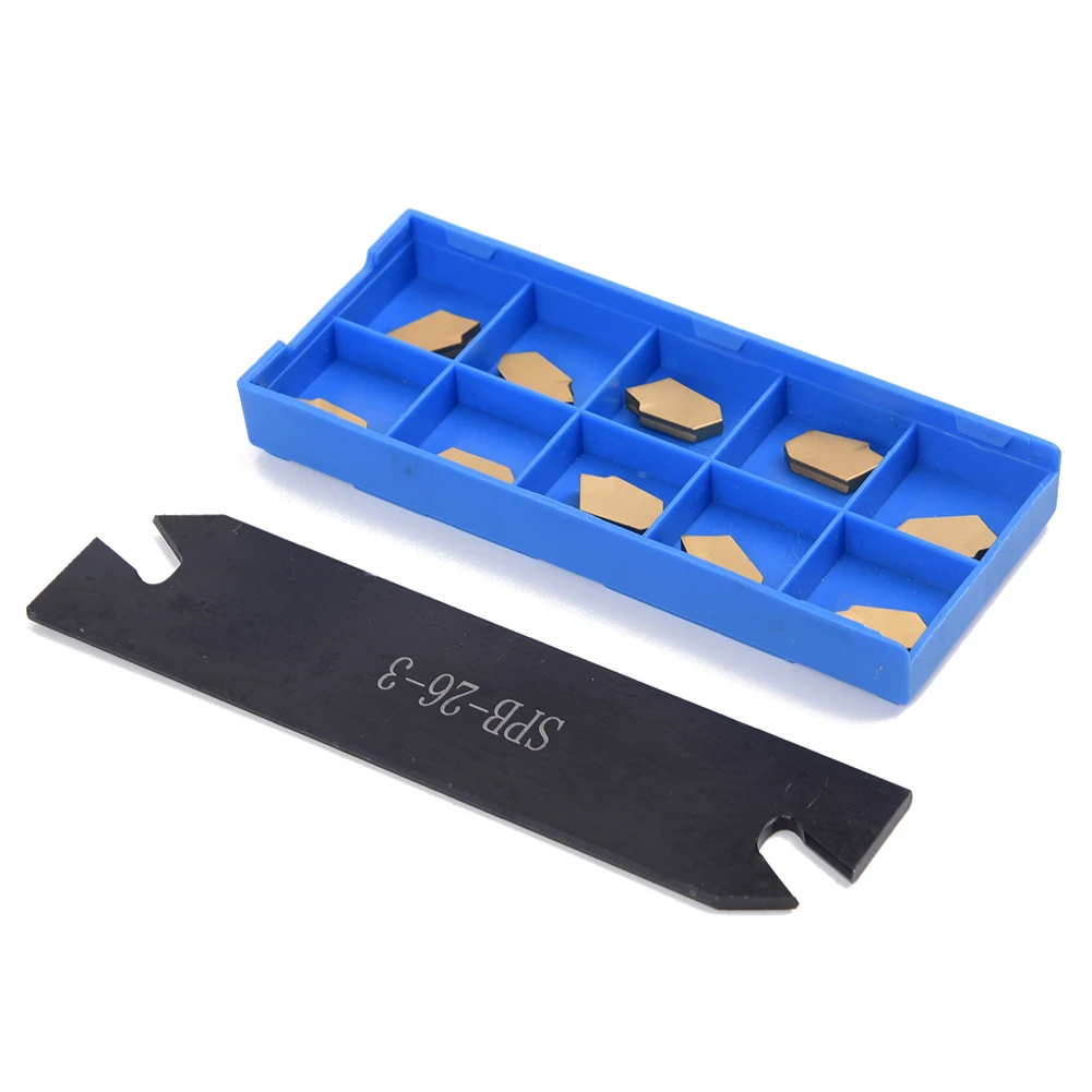 10pcs SPB26-3 Cut-Off Blade+Grooving Parting Coated Carbide Inserts CNC Cutting Tools
10pcs SPB26-3 Cut-Off Blade+Grooving Parting Coated Carbide Inserts CNC Cutting Tools