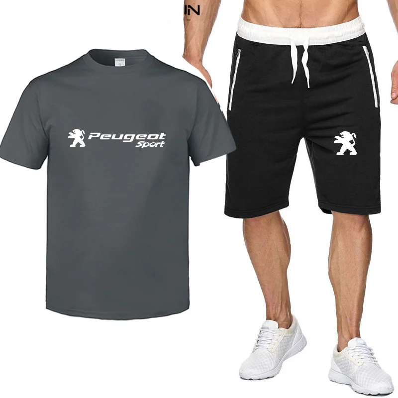 2021 Summer Men's forPeugeot Logo T-Shirt Set 2-Piece Sportswear Sports Fitness Printed Short Sleeve + Shorts Suit
2021 Summer Men's forPeugeot Logo T-Shirt Set 2-Piece Sportswear Sports Fitness Printed Short Sleeve + Shorts Suit
