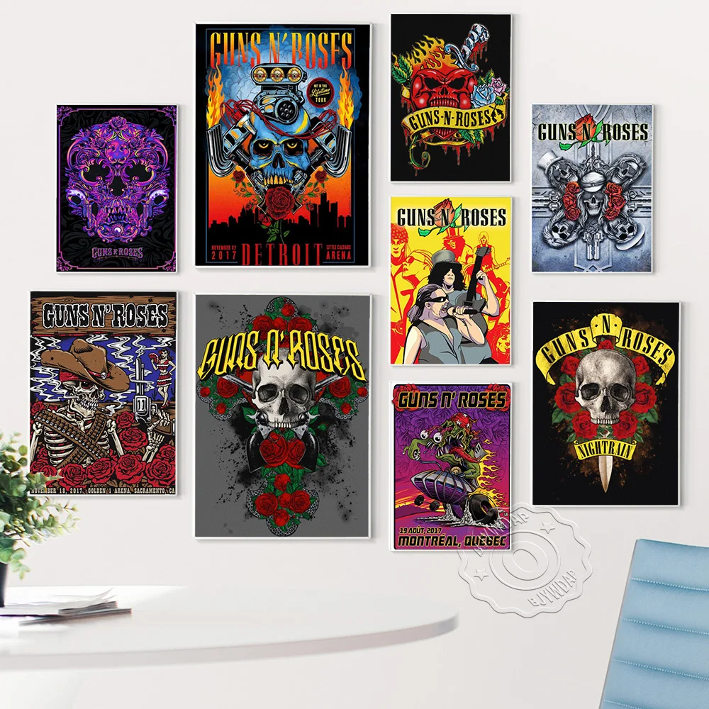 American Rock Band Music Art Prints Poster, Guns Rose Skull Abstract Vintage Illustration Wall Picture, Bar Pub Club Home Decor
American Rock Band Music Art Prints Poster, Guns Rose Skull Abstract Vintage Illustration Wall Picture, Bar Pub Club Home Decor