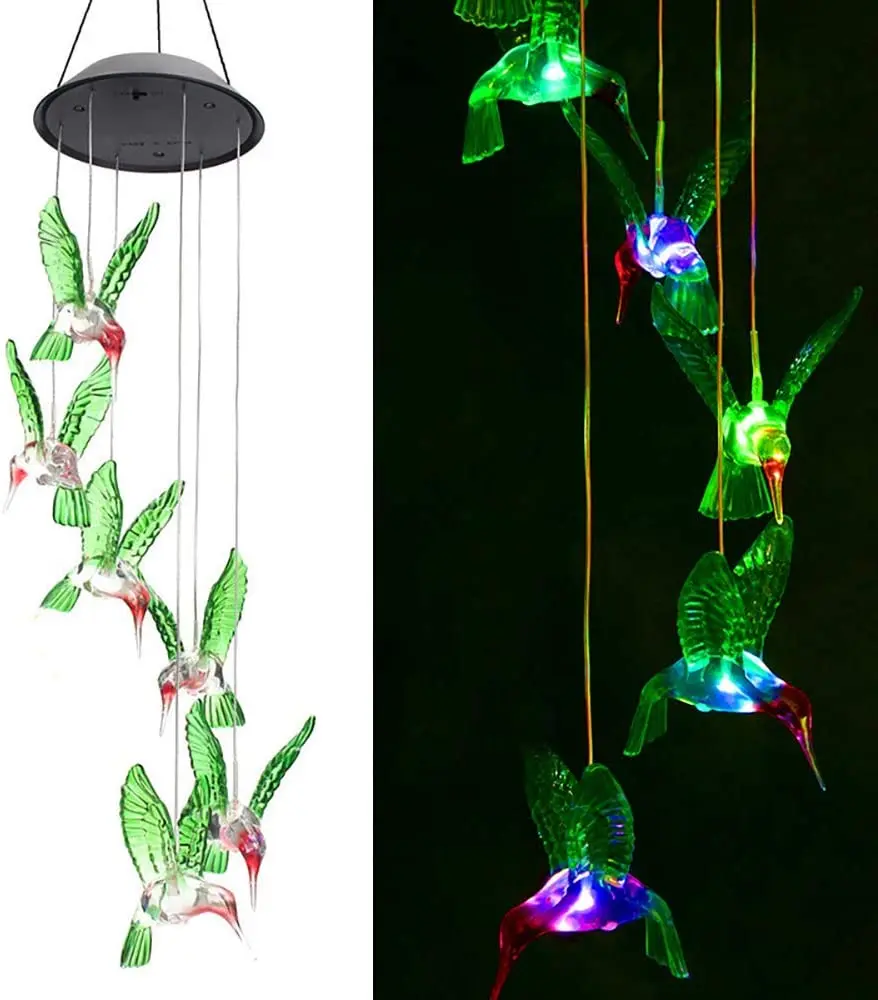 Светодиодная романтическая гирлянда Humming Bird на солнечной батарее s-светильник с