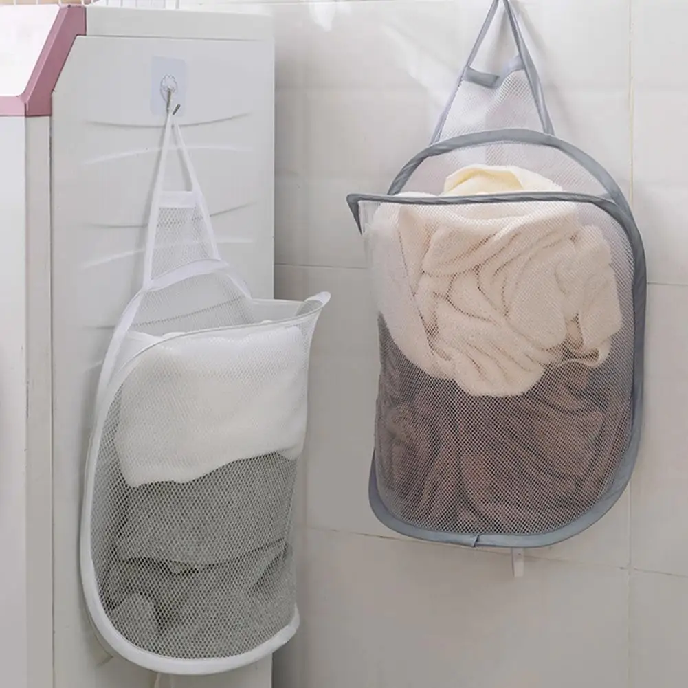 Wall Hanging Mesh Laundry Basket Large Capacity Dirty Clothes Hamper Folding Laundry Bag Multifunction Portable Storage Baskets
Wall Hanging Mesh Laundry Basket Large Capacity Dirty Clothes Hamper Folding Laundry Bag Multifunction Portable Storage Baskets