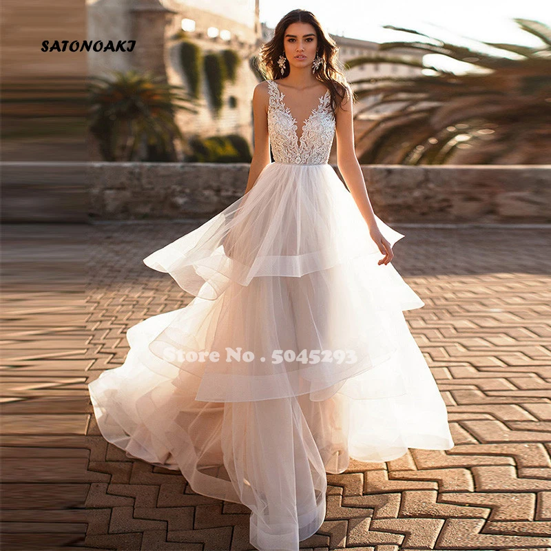 Chic Princess Boho Wedding Dresses 2021 Lace Appliques Puffy Bridal Gowns Backless Elegant Vestido De Novia Mariage Sukienki
Chic Princess Boho Wedding Dresses 2021 Lace Appliques Puffy Bridal Gowns Backless Elegant Vestido De Novia Mariage Sukienki