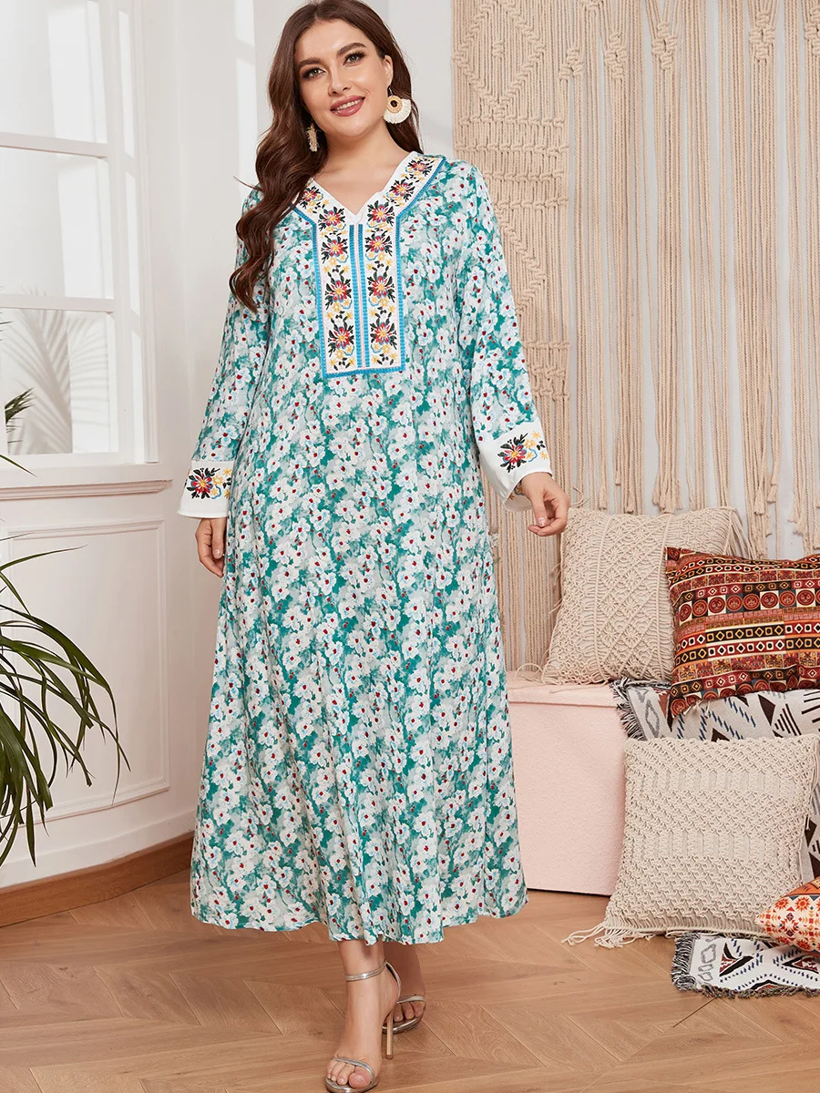 Eid Embroidery Print Muslim Abaya Dress Women Hijab Dresses Jilbab Islamic Vestido Kimono Moroccan Kaftan Arabic Elbise Turkey 
Eid Embroidery Print Muslim Abaya Dress Women Hijab Dresses Jilbab Islamic Vestido Kimono Moroccan Kaftan Arabic Elbise Turkey