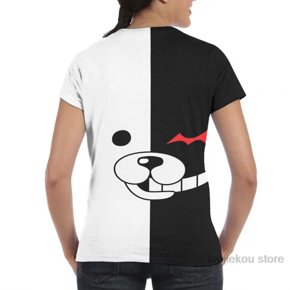 Мужская футболка Danganronpa-Monokuma женская модная со сплошным принтом для девочек топы