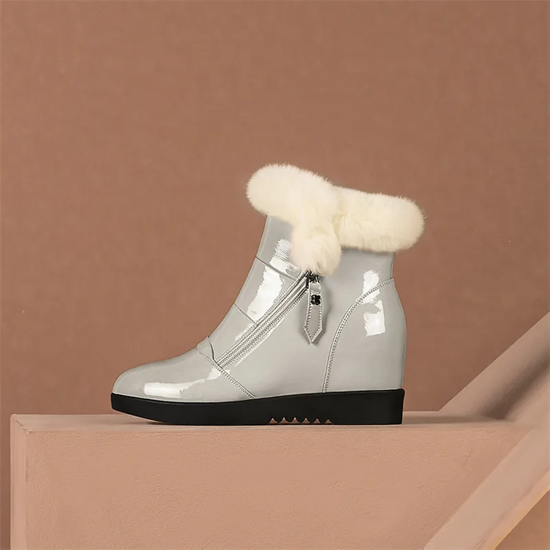 Meotina Real Leather Ankle Boots Woman High Heel Snow Boots Platform Wedges Heel Short Boots Zip Ladies Shoes Winter Big Size 42
Meotina Real Leather Ankle Boots Woman High Heel Snow Boots Platform Wedges Heel Short Boots Zip Ladies Shoes Winter Big Size 42