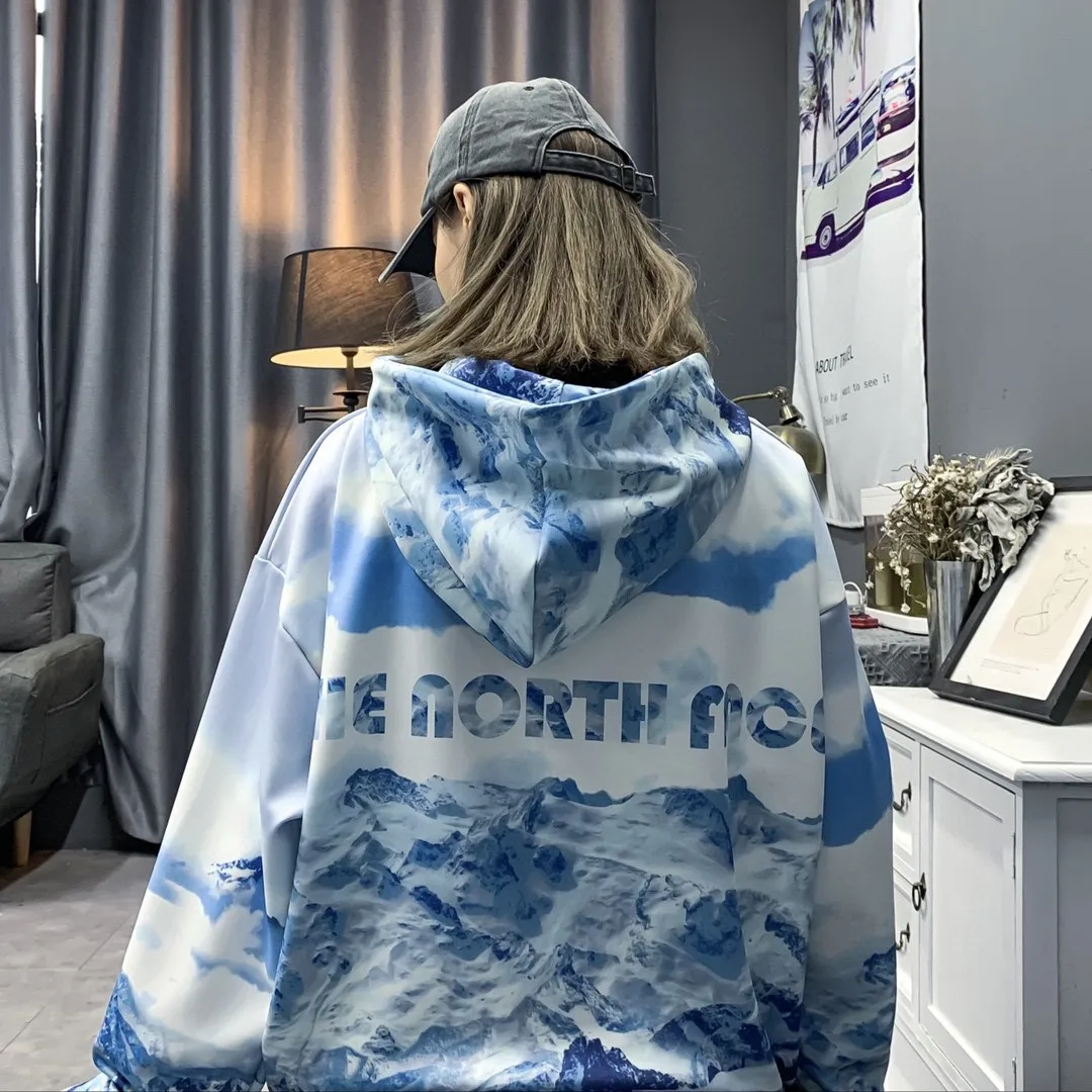 Women's Hoodie Sweatshirt Pullover Street Hip Hop Couple Men's Clothes Snow Mountain Fully Printed Loose Clothes Tide Brand Tops
Women's Hoodie Sweatshirt Pullover Street Hip Hop Couple Men's Clothes Snow Mountain Fully Printed Loose Clothes Tide Brand Tops