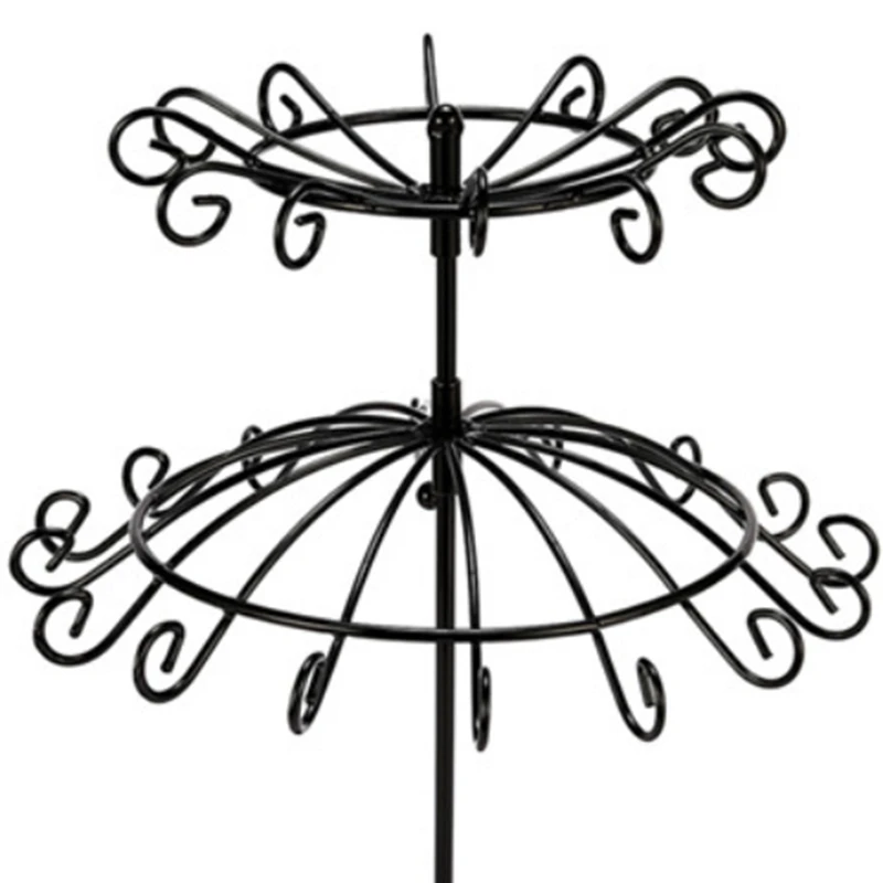 Fashion 2 Tiers Metal Round Rotating Spin Display Stand Earring Holder Jewelry Stand Display Rack Tower
Fashion 2 Tiers Metal Round Rotating Spin Display Stand Earring Holder Jewelry Stand Display Rack Tower