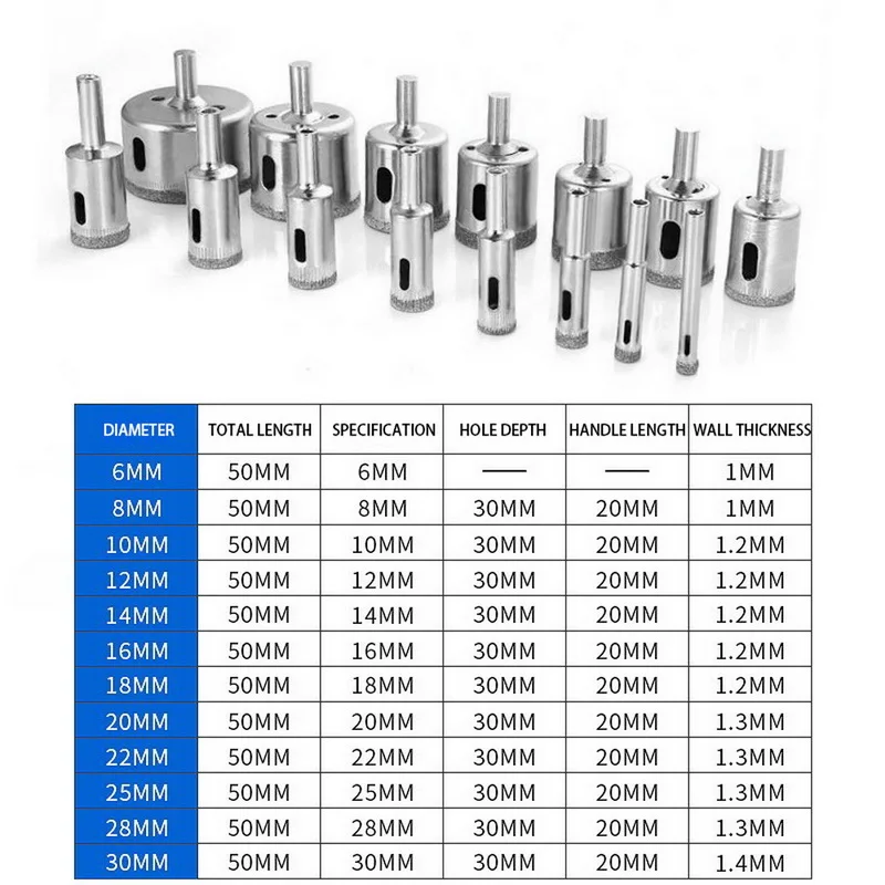 Drilling Tool Ceramic electroplated drilling tool ceramic glass marble drill bit granite drill bit Diamond Drill Bit Hole Saw
Drilling Tool Ceramic electroplated drilling tool ceramic glass marble drill bit granite drill bit Diamond Drill Bit Hole Saw
