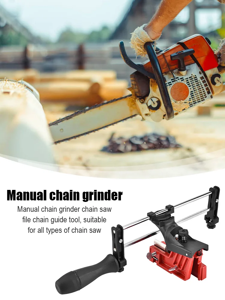 Manual Chain Sharpener Bar Mounted Chainsaw Sharpener Chain Saw Filing Guide Tool Handhold Grinding Guide Garden Tool
Manual Chain Sharpener Bar Mounted Chainsaw Sharpener Chain Saw Filing Guide Tool Handhold Grinding Guide Garden Tool