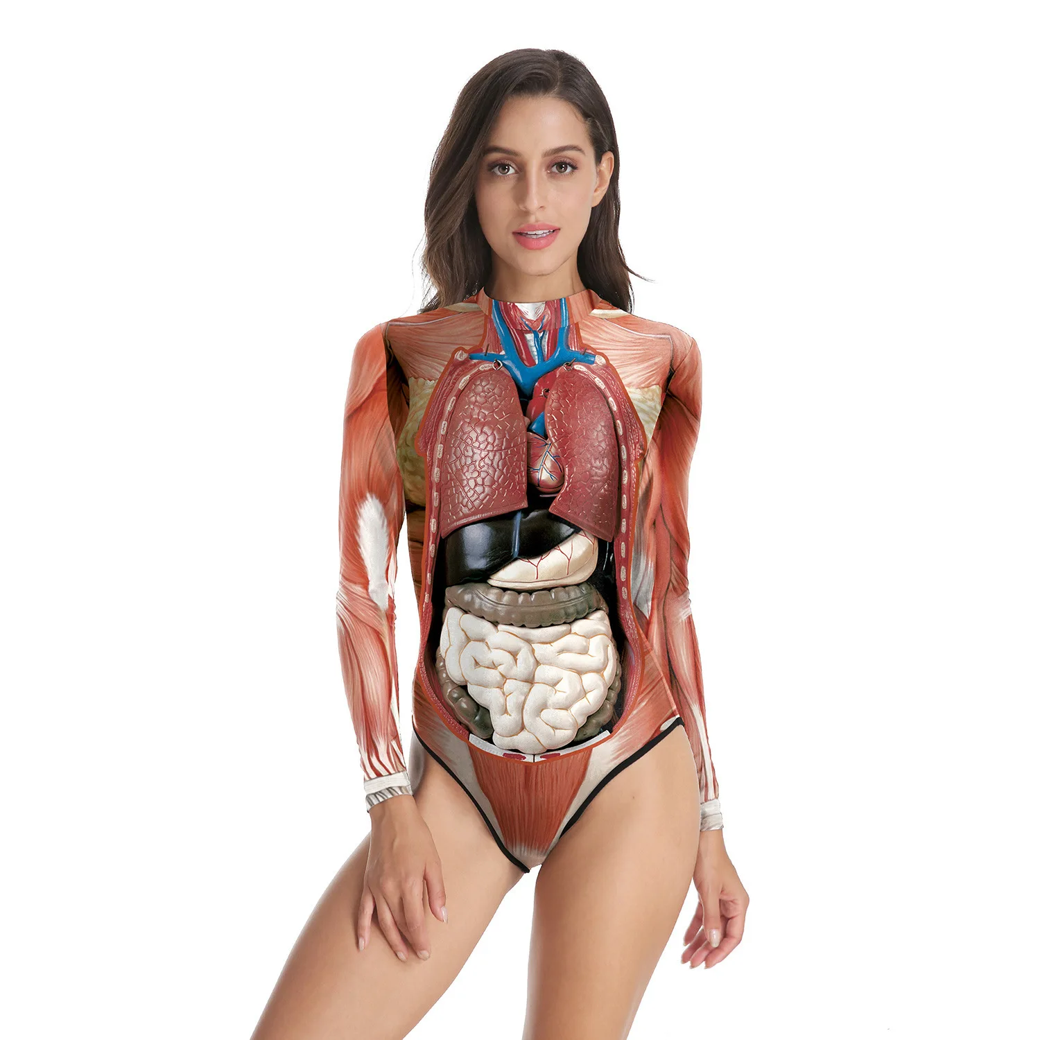 Halloween Night Will Performance Costume and Accessories Body Tissue Printing One-Piece Triangle Swimsuit 
Halloween Night Will Performance Costume and Accessories Body Tissue Printing One-Piece Triangle Swimsuit