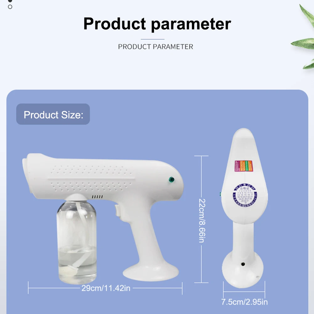 500ML Wireless Atomizing Spray Nano Blue Light Gun Machine Household Super Atomizing Gun for Car/Office/Home
500ML Wireless Atomizing Spray Nano Blue Light Gun Machine Household Super Atomizing Gun for Car/Office/Home