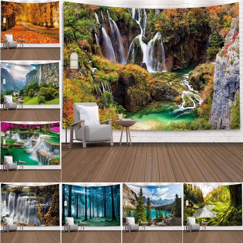 Forest Waterfall Scenery Towel Painting Tapestry Wall Hanging Decor Various Styles Psychedelic Abstract Carpet Cloth Tapestries
Forest Waterfall Scenery Towel Painting Tapestry Wall Hanging Decor Various Styles Psychedelic Abstract Carpet Cloth Tapestries