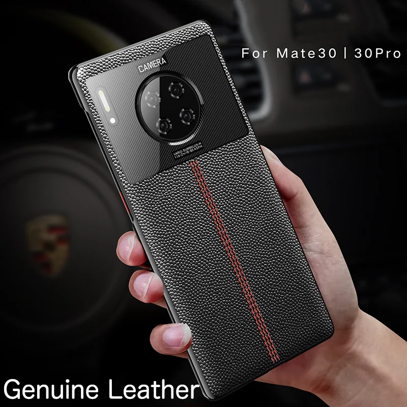 Чехол из натуральной кожи с покрытием для huawei mate 30 Pro 30Pro чехол бизнеса первый слой
