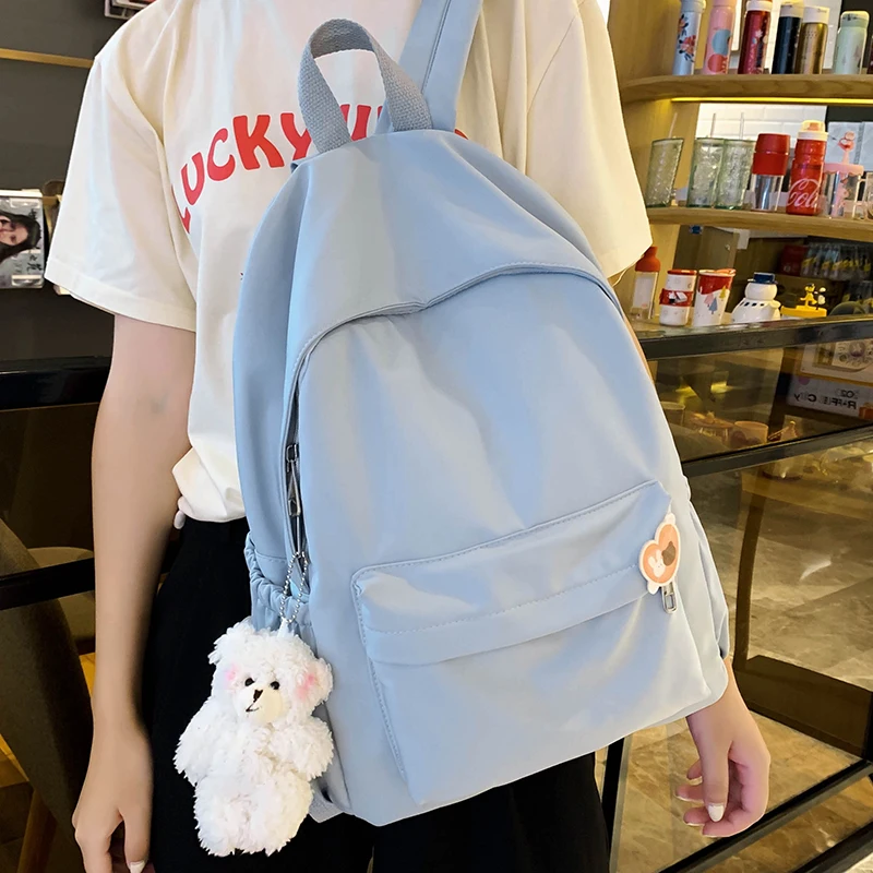 Casual Backpacks Women 2021 Solid Color Women Shoulder Bag Nylon Teenage Girl School Bag Trend Backbag Mochilas Female
Casual Backpacks Women 2021 Solid Color Women Shoulder Bag Nylon Teenage Girl School Bag Trend Backbag Mochilas Female