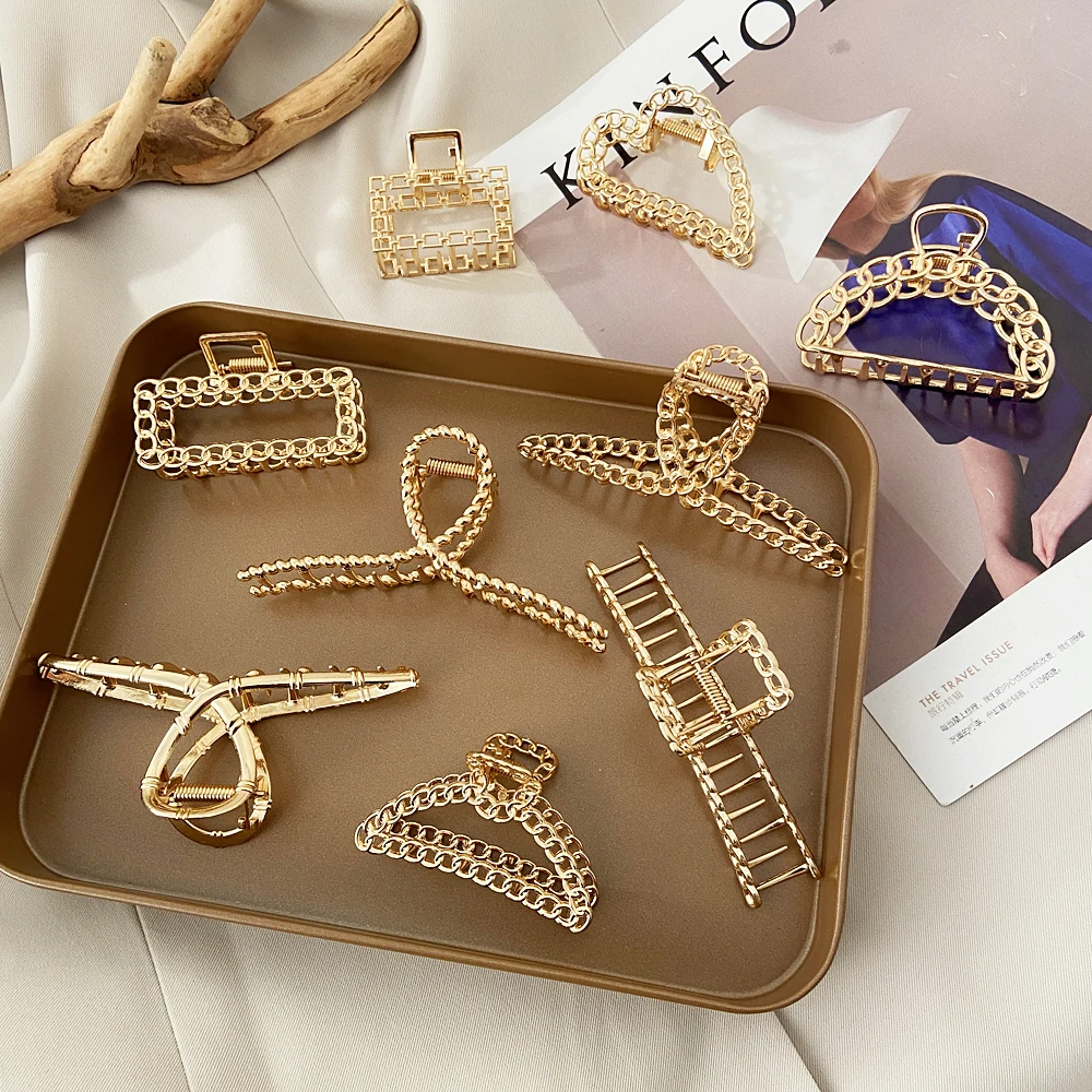 Fashion Vintage Gold Hollow Geometric Metal Hair Claws Vintage Hair Clips Women Girls Headband Hairpins Fashion Hair Accessorie
Fashion Vintage Gold Hollow Geometric Metal Hair Claws Vintage Hair Clips Women Girls Headband Hairpins Fashion Hair Accessorie