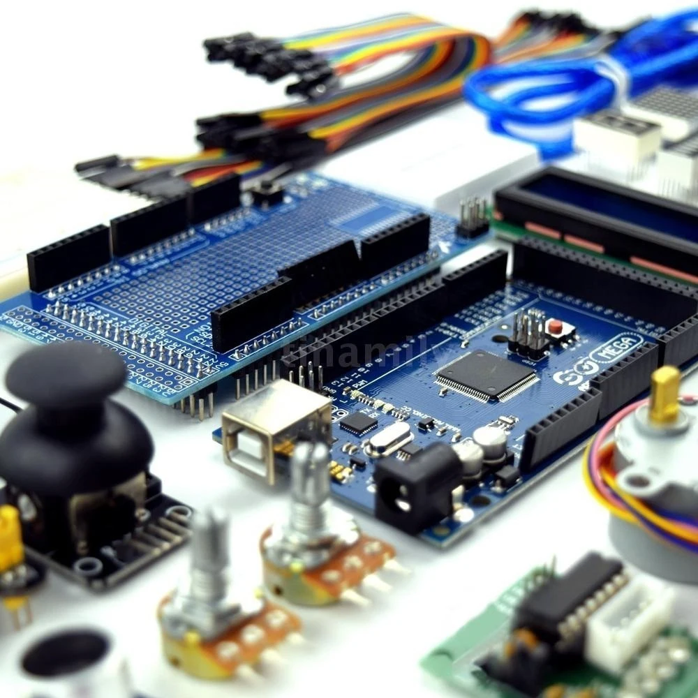 Mega 2560 Project Complete Starter Kit including LCD1602 IIC,Ultrasonic Sensor for Arduino
Mega 2560 Project Complete Starter Kit including LCD1602 IIC,Ultrasonic Sensor for Arduino