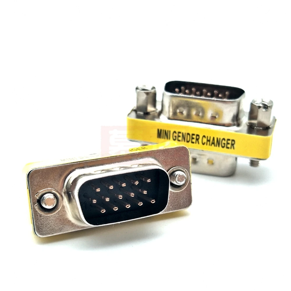 MINI Gender Changer адаптер Com D-Sub к мужскому гнезду штепсельный разъем VGA 15pin | Электроника