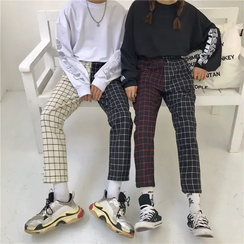 Vintage Pants Women Plaid Patchwork 2020 Autumn New Harajuku Korean Elastics High Waist Causal Straight Checkerboard Trousers
Vintage Pants Women Plaid Patchwork 2020 Autumn New Harajuku Korean Elastics High Waist Causal Straight Checkerboard Trousers