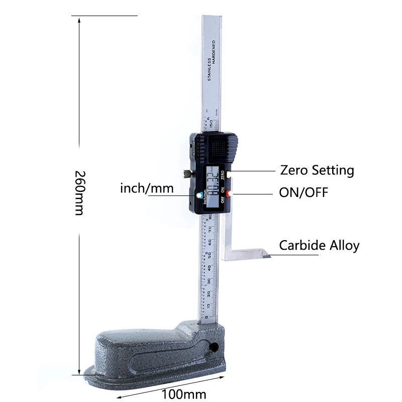 SHGO HOT-Digital Height Gauge 0-150mm 0.01mm Mini Aluminum Alloy Electronics Marking Gauge Measure Scriber Vernier Caliper
SHGO HOT-Digital Height Gauge 0-150mm 0.01mm Mini Aluminum Alloy Electronics Marking Gauge Measure Scriber Vernier Caliper