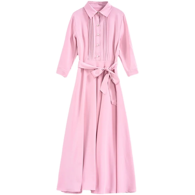 women's women dress plus size 6l long new early spring of 2021 vestido casual woman fashion Suit collar summer slim waist skirt
women's women dress plus size 6l long new early spring of 2021 vestido casual woman fashion Suit collar summer slim waist skirt
