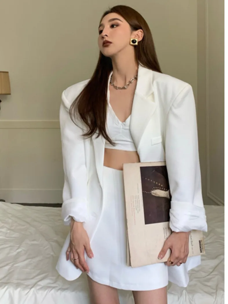 Commuter Suit For Formal Wear Jacket Female + Temperament Skirt 2021 Autumn British White Casual Suit + Straight Suit Trousers
Commuter Suit For Formal Wear Jacket Female + Temperament Skirt 2021 Autumn British White Casual Suit + Straight Suit Trousers