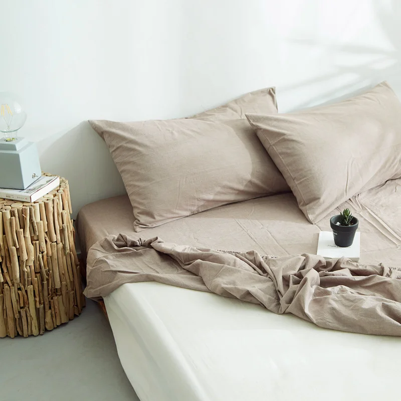 100% Washed Cotton Elastic Fitted Sheet Bed Sheets 150X200CM 1 Pcs Mattress Cover Double King Queen Full Twin Deep 25cm
100% Washed Cotton Elastic Fitted Sheet Bed Sheets 150X200CM 1 Pcs Mattress Cover Double King Queen Full Twin Deep 25cm