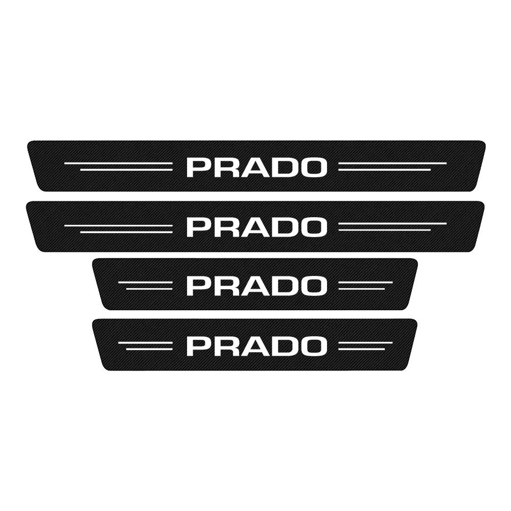 4PCS Car Logo Door Sill Scuff Plate Decor Carbon Fiber Stickers For Toyota Prado 120 150 J120 J150 LC120 LC150 2021 2020 - 2002 
4PCS Car Logo Door Sill Scuff Plate Decor Carbon Fiber Stickers For Toyota Prado 120 150 J120 J150 LC120 LC150 2021 2020 - 2002