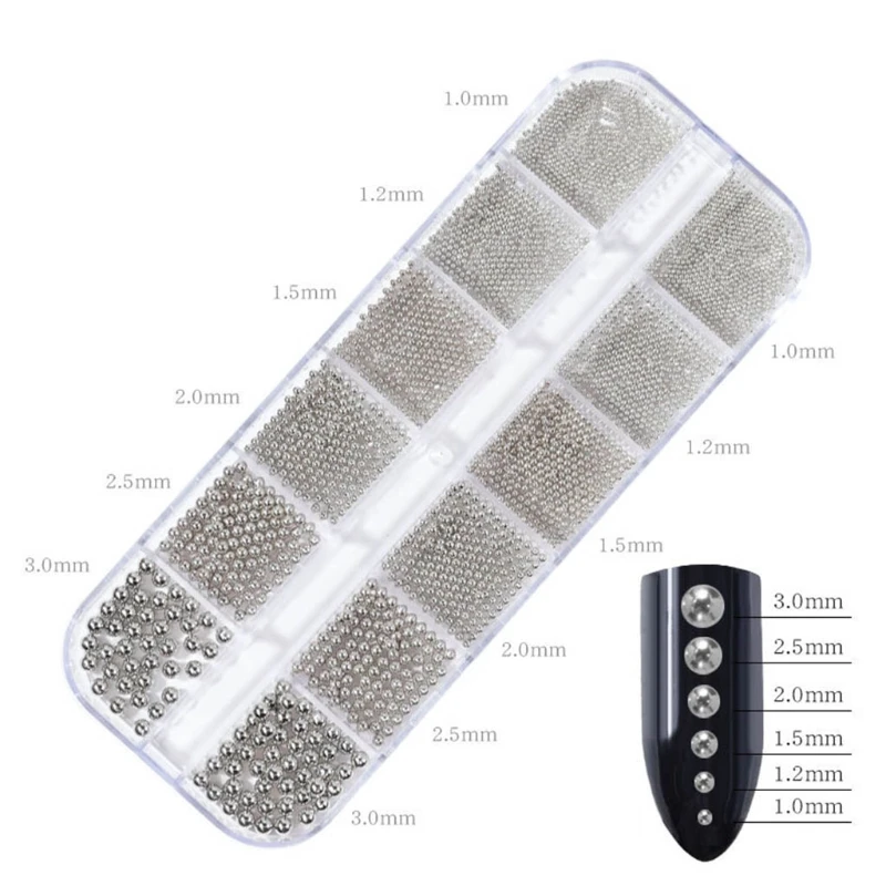 12 Grids Nail Micro Steel Beads Multicolor Nail Art DIY Embellishment Decorations for Women Girls Salon Home Use
12 Grids Nail Micro Steel Beads Multicolor Nail Art DIY Embellishment Decorations for Women Girls Salon Home Use