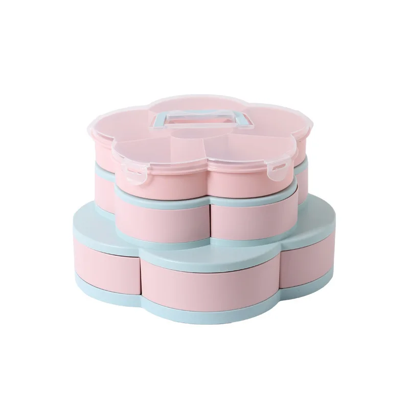 Creative Rotatable Petals Large Capacity Fruit Plate Multi-Layer Fruit Snack Plate Dry Fruit Plate Melon Seed Plate Candy Box
Creative Rotatable Petals Large Capacity Fruit Plate Multi-Layer Fruit Snack Plate Dry Fruit Plate Melon Seed Plate Candy Box