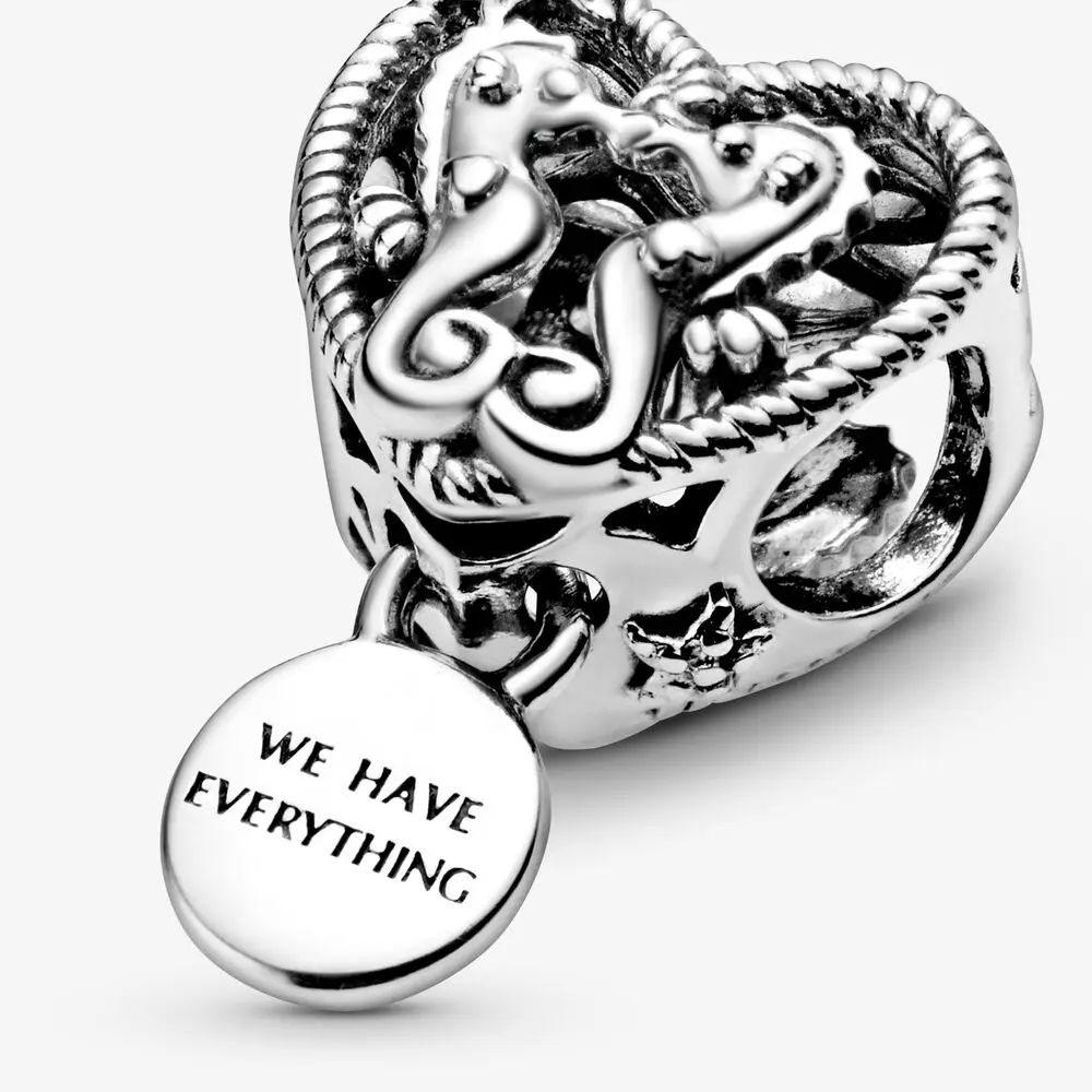 Genuine 925 Sterling Silver Plain Silver Double Sea Horse Pendant Fits Original Pandora Bracelet Pendant S925 DIY Jewelry Making
Genuine 925 Sterling Silver Plain Silver Double Sea Horse Pendant Fits Original Pandora Bracelet Pendant S925 DIY Jewelry Making