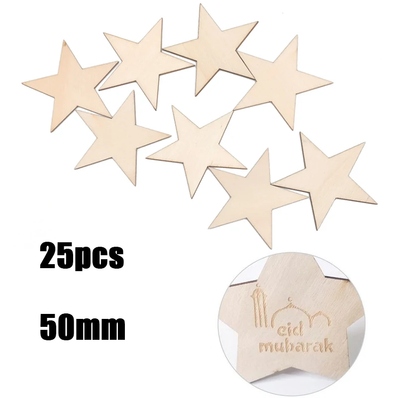Natural Unfinished Blank Wood Wooden Stars 25 Pcs DIY Decor Crafts Home Decor For Art and Craft Projects
Natural Unfinished Blank Wood Wooden Stars 25 Pcs DIY Decor Crafts Home Decor For Art and Craft Projects