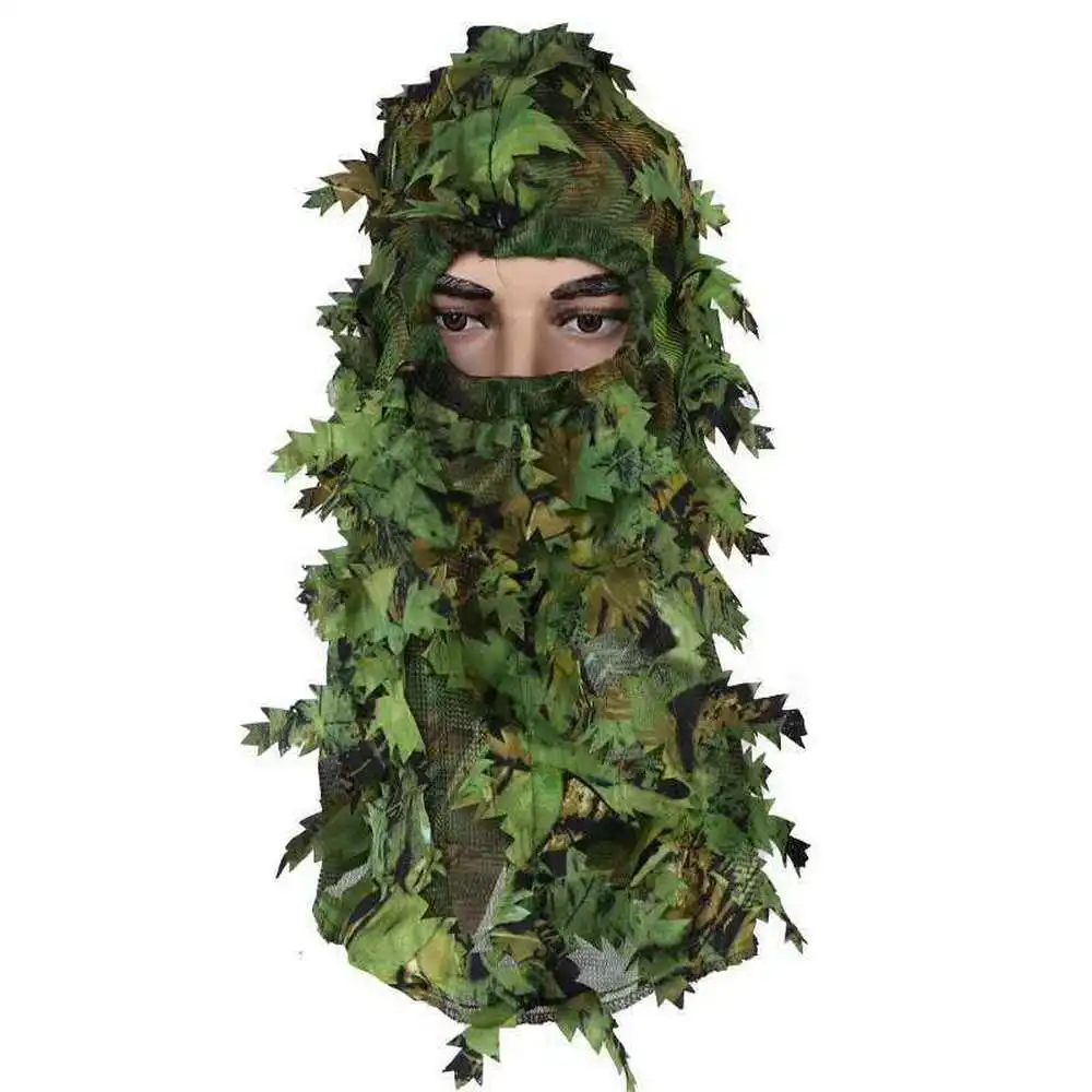 3D Leaf Camouflage Face Mask Hunting Hood Cap Head Ghillie Accessories Outdoor Sports Party Leaves Hat Hunting Military Helmet
3D Leaf Camouflage Face Mask Hunting Hood Cap Head Ghillie Accessories Outdoor Sports Party Leaves Hat Hunting Military Helmet