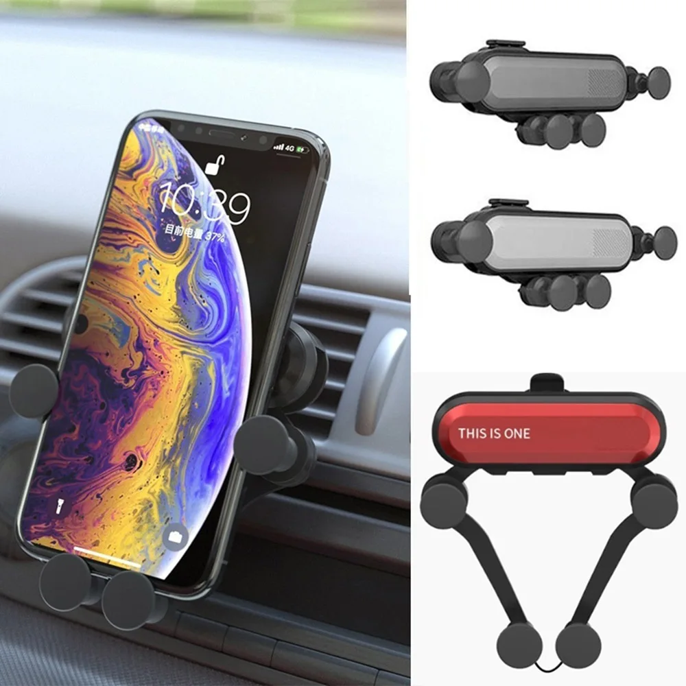 

"this is one" Gravity Car phone Holder Car Air Vent Mount Holder Mobile Phone Stand Universal 4.7"-6.5" Smartphone