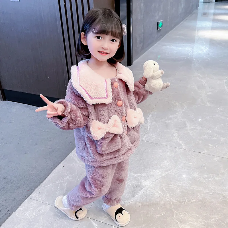 New 2022 Kids Baby Boys Girls Autumn Winter Flannel Warm Pajama Sets Cartoon Print Lapel Tops with Pants Sleeping Clothing Sets
New 2022 Kids Baby Boys Girls Autumn Winter Flannel Warm Pajama Sets Cartoon Print Lapel Tops with Pants Sleeping Clothing Sets