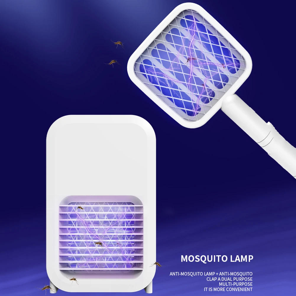 2 in 1 Electric Mosquito Swatter Household Handheld Standing USB Rechargeable Mosquito Fly Killer Lamp Bugs Zapper Racket Trap
2 in 1 Electric Mosquito Swatter Household Handheld Standing USB Rechargeable Mosquito Fly Killer Lamp Bugs Zapper Racket Trap