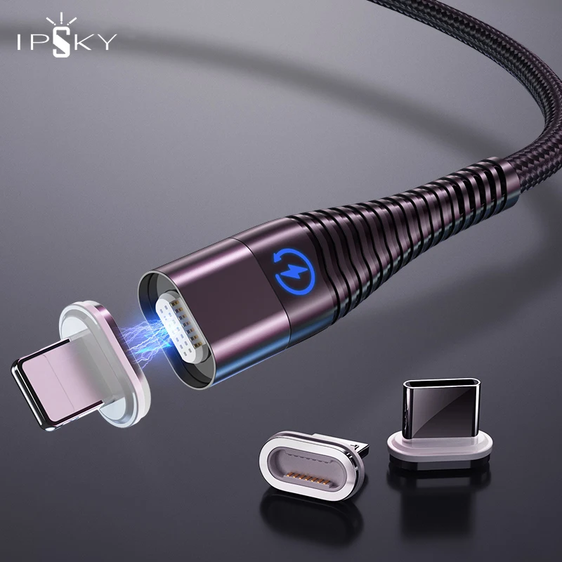 Магнитный USB-кабель для быстрой зарядки iPhone 7 8 Samsung S10 | Мобильные телефоны и