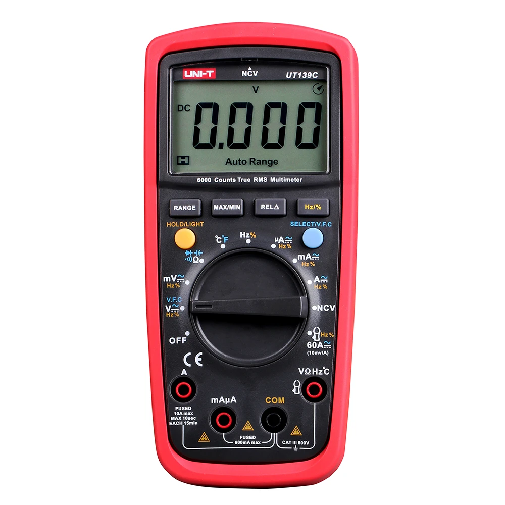 Цифровой мультиметр Φ UT139C True RMS, автоматический диапазон, тестеры напряжения постоянного и переменного тока и температуры, функция True RMS
Цифровой мультиметр Φ UT139C True RMS, автоматический диапазон, тестеры напряжения постоянного и переменного тока и температуры, функция True RMS