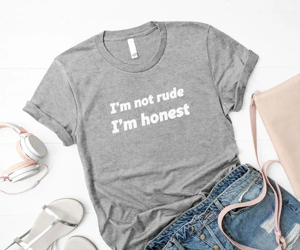 Women T Shirt I'm not rude I'm honest Letter Print Tshirt Women Short Sleeve O Neck Loose T-shirt Ladies Causal Tee Shirt
Women T Shirt I'm not rude I'm honest Letter Print Tshirt Women Short Sleeve O Neck Loose T-shirt Ladies Causal Tee Shirt
