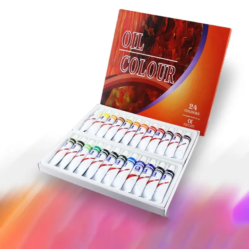 12ml 12/24 Colors Professional Oil Painting Paint Drawing Pigment Tubes Supplies
12ml 12/24 Colors Professional Oil Painting Paint Drawing Pigment Tubes Supplies