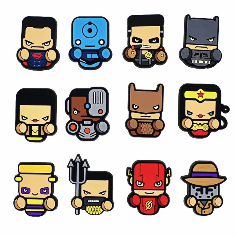 50 шт. оптовая продажа микс мультфильм Marvel Hero ПВХ плоская задняя вспышка супер