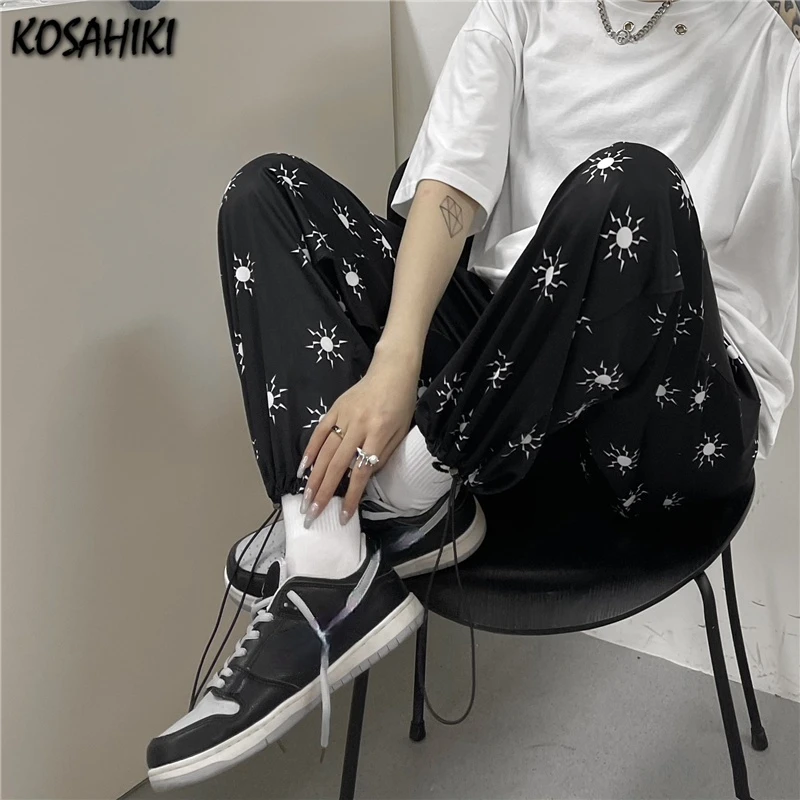 KOSAHIKI Harajuku Design BlackPattern Elastic High Waist Y2K Black Pants Women Vintage Streetwear Hip Hop Punk Gothic Trousers
KOSAHIKI Harajuku Design BlackPattern Elastic High Waist Y2K Black Pants Women Vintage Streetwear Hip Hop Punk Gothic Trousers