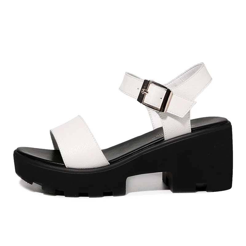 Open-Toe Thick-Heel Sandals, One-Line Buckle And Color Matching Women'S Shoes, Women'S Platform Shoes
Open-Toe Thick-Heel Sandals, One-Line Buckle And Color Matching Women'S Shoes, Women'S Platform Shoes