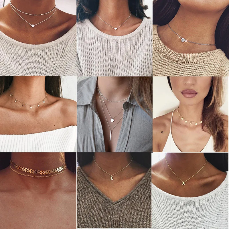 Bohemian Moon Star Crystal Heart Choker Necklace for Women Necklace Pendant on neck Chocker Necklace Jewelry Gift
Bohemian Moon Star Crystal Heart Choker Necklace for Women Necklace Pendant on neck Chocker Necklace Jewelry Gift
