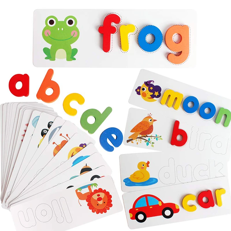 Montessori Wooden Word Spelling Games English 26 Letters Recognition Alphabet Toddler Early Educational Cognition Prop Puzzle
Montessori Wooden Word Spelling Games English 26 Letters Recognition Alphabet Toddler Early Educational Cognition Prop Puzzle